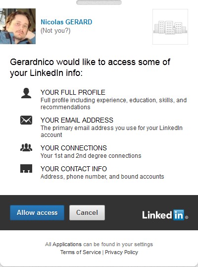 Linkedin Authentication Scope