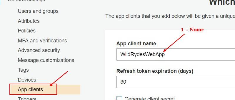 Aws Cognito Pool Add App Client