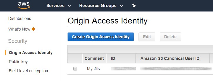 Cloudfront Origin Access Identity