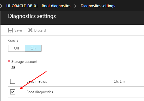 Azure Bootdiagnostic Enable