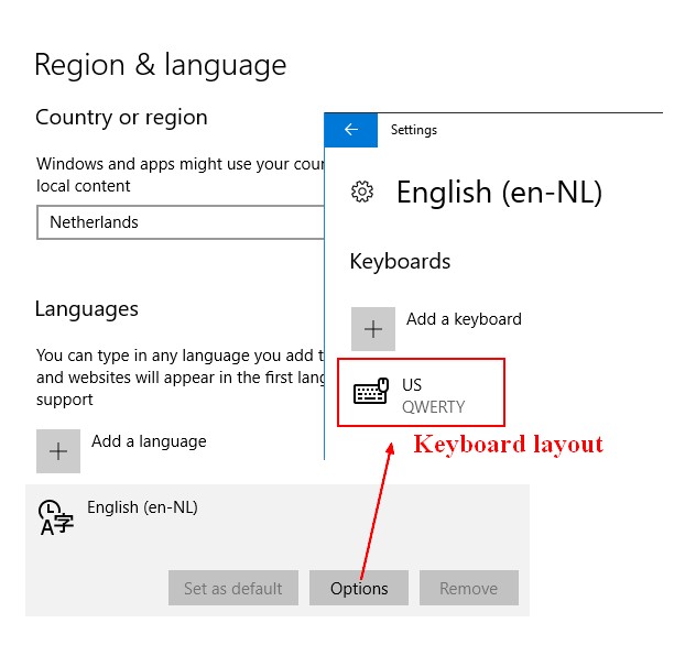 Windows10 Keyboard Layout