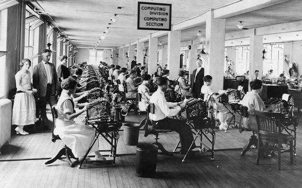 Computing Division at the Department of the Treasury, mid 1920s