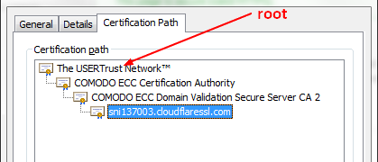 Certification Chain Path Chrome Dev