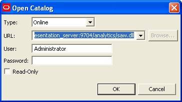 Obiee Catalog Manager Logon