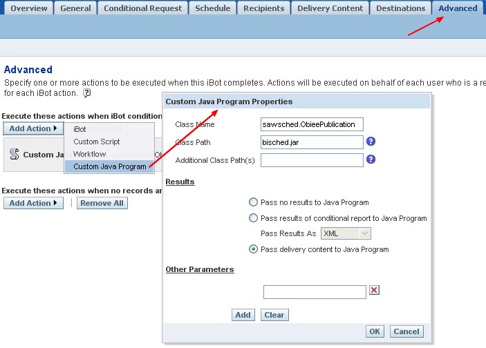 Obiee Delivers Advanced Java Action