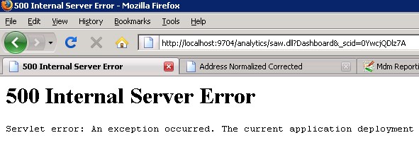 Obiee Presentation Service 500 Internal Server Error