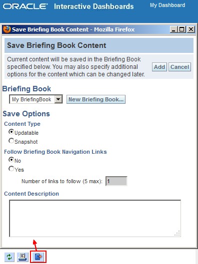 Obiee 10g Briefing Book Save