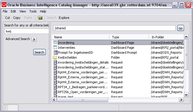 Obiee Catalog Manager Search