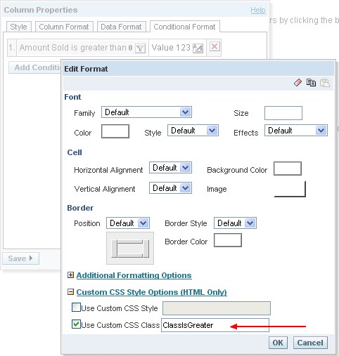 Obiee Conditionnal Formating Class