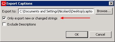 Obiee Export Captions New Or Changed