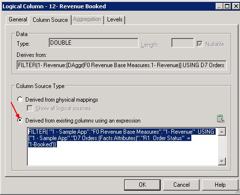 Obiee Logical Column Filter