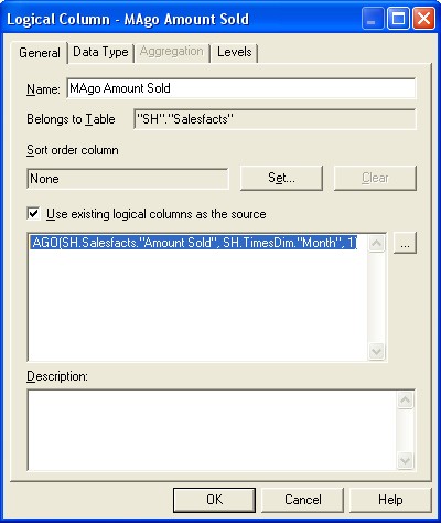 Obiee Logical Column Ago
