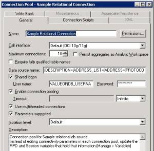 Obiee11g Connection Pool General