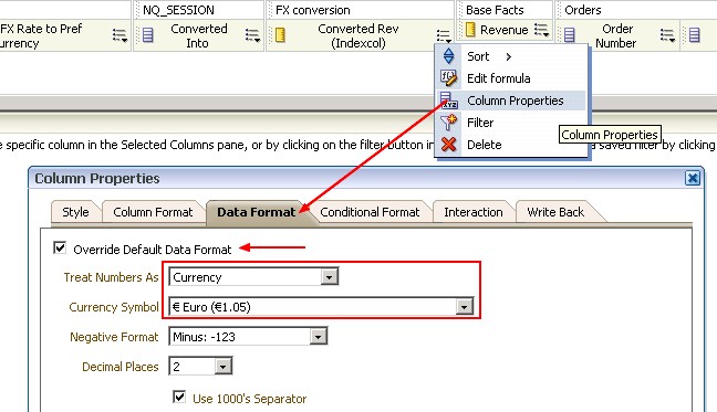 Obiee11g Treat Numbers As Currency