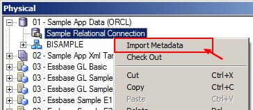 Obiee 11g Import Metadata From Connection Pool