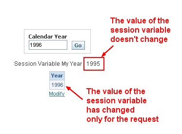 define session variable