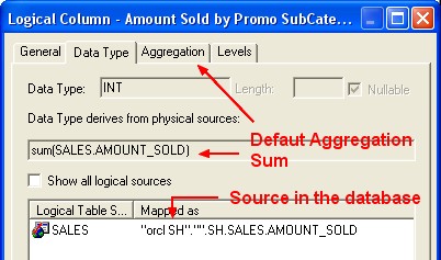 Obiee Level Based Data Type Column