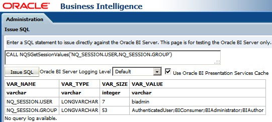 Obiee Nqsgetsessionvalues