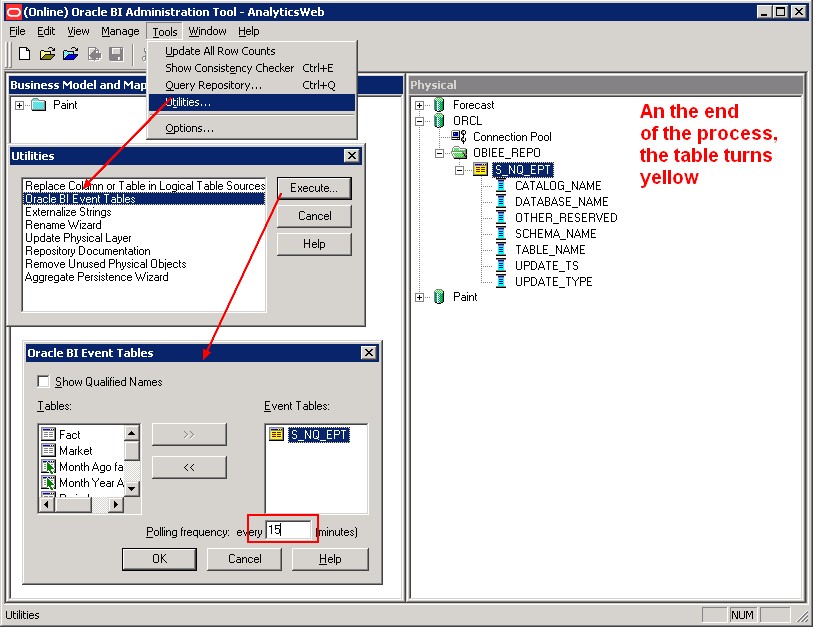 Obiee Oracle Bi Event Tables