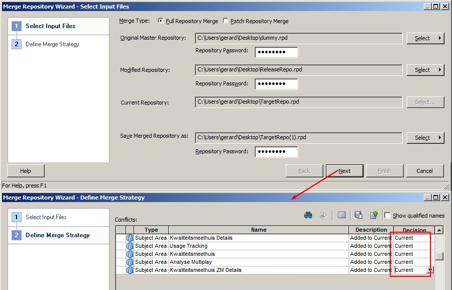 Obiee Repository Merge Manuel