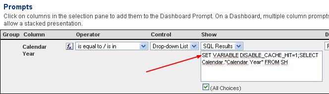 Obiee Set Variable Dashboard Prompt