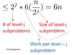 Merge Sort Running Time Work Per Levell