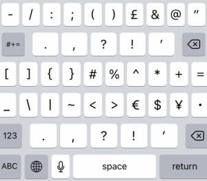 Punctuation Mobile Keyboard