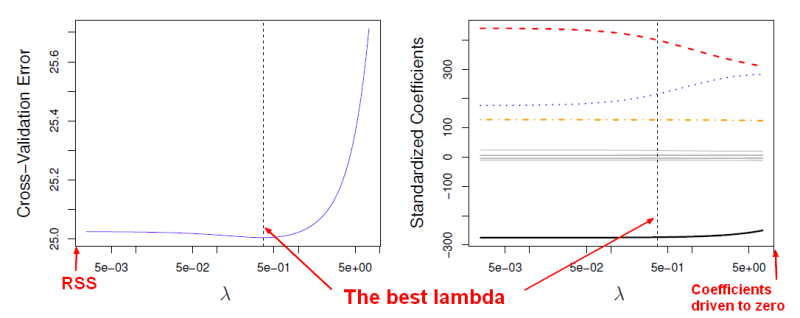 Shrinkage Model Selection Lambda