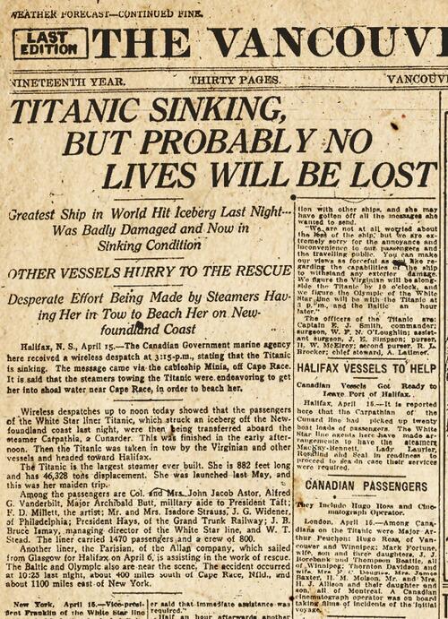 Titanic Vancouver Edition