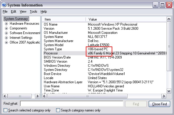 Windows System Information Processor