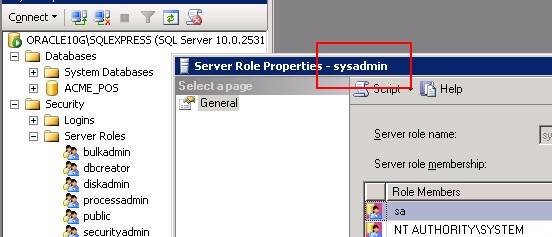 Sql Server Sysadmin
