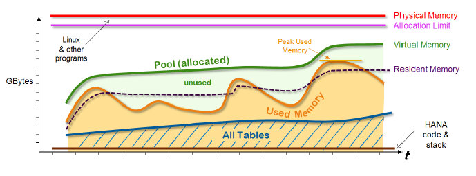 Sap Hana Memory Relationship