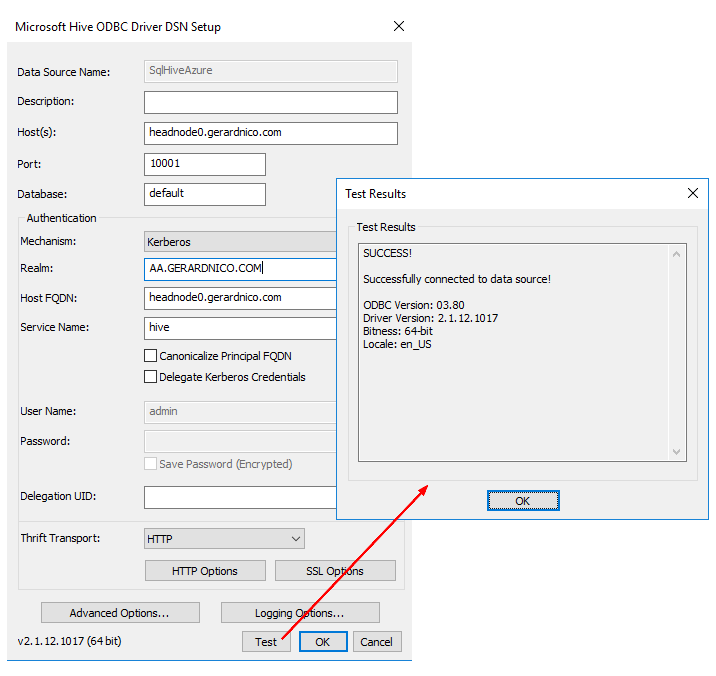 Hive Kerberos Odbc Windows