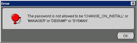Install Oradb 11g Screen 13 Password Not Allowed
