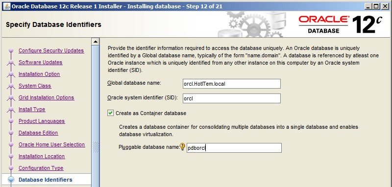 Oracle Database 12c Step 12