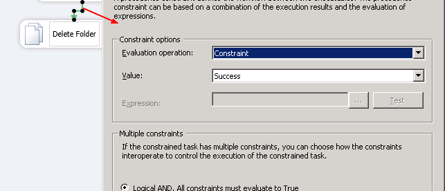 Ssis Control Flow Constraint Operation