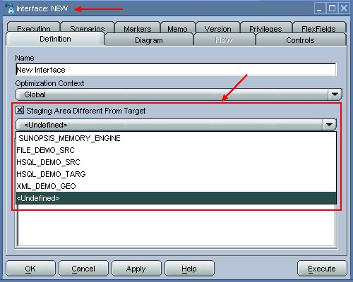 Odi Designer Interface Staging Area Target