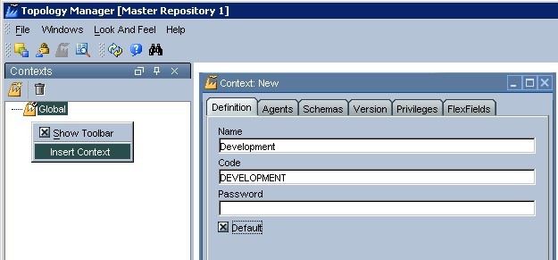 Odi Topology Create Context