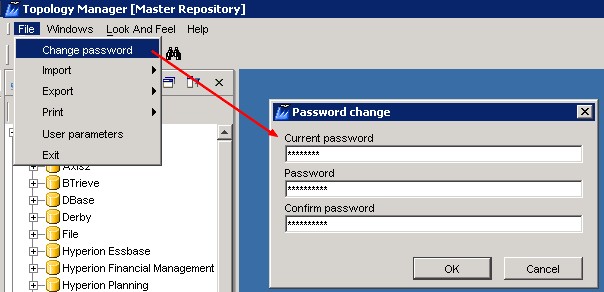 Odi Topology Manager Change Password