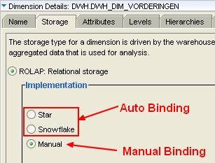 Owb Dimension Storage Tab Rolap Binding