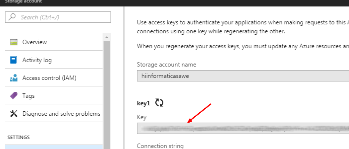 Azure Storage Account Key