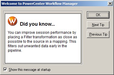 Powercenter Filter Early