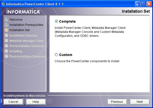 Powercenter Client 8.1.1 Install Type