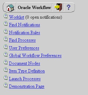 Oracle Workflow Home Page