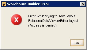 Owb Error Relationaldataviewereditor Denied