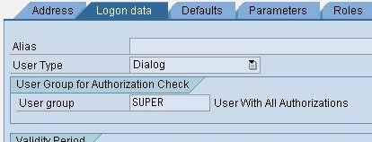 Sap Su1 Sap Connector User Logon Data