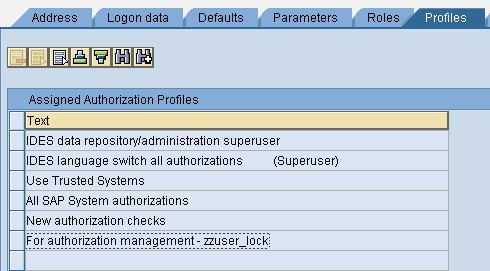 Sap Su1 Sap Connector User Profiles
