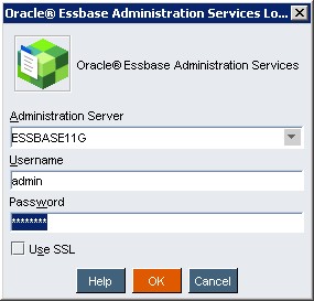 Essbase Administration Service Connection