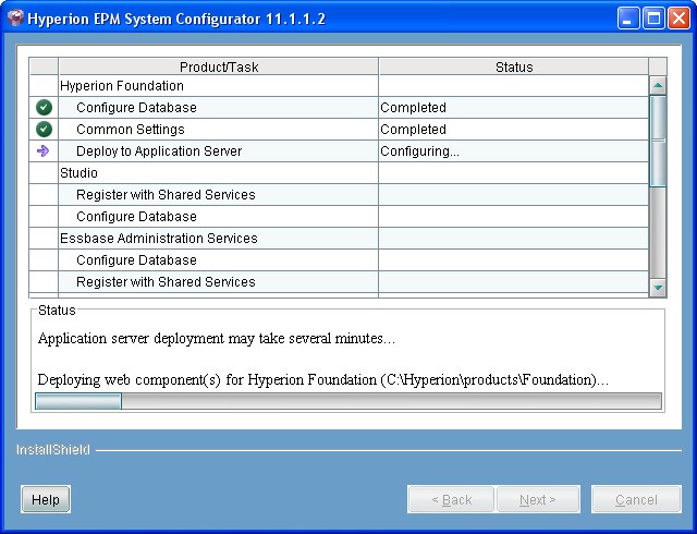 Hyperion Epm System Configurator Status