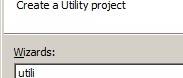 Eclipse New Utility Project Wizard